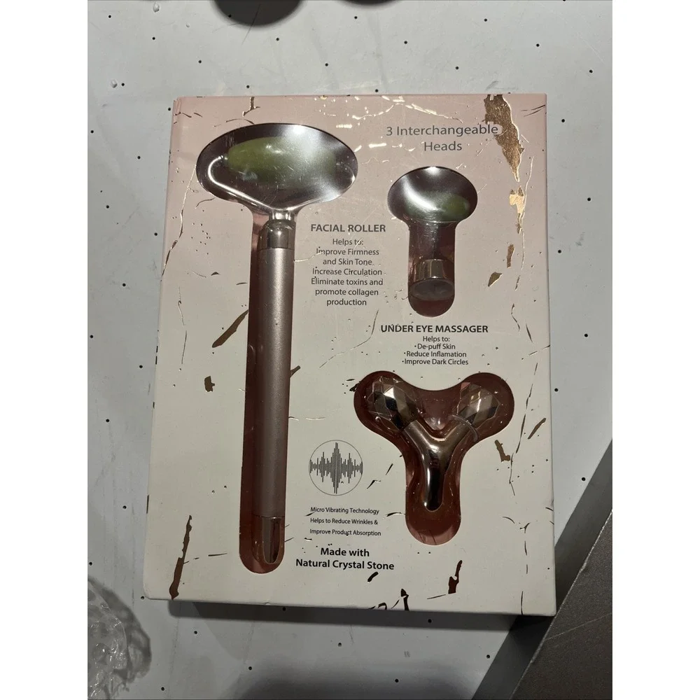 3 in 1 Sonic Quartz Roller 3d Facial Roller & Face Massager New